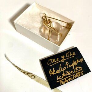 Heart Vintage Kazuko Oshima Quartz 14K Gold Heart Brooch